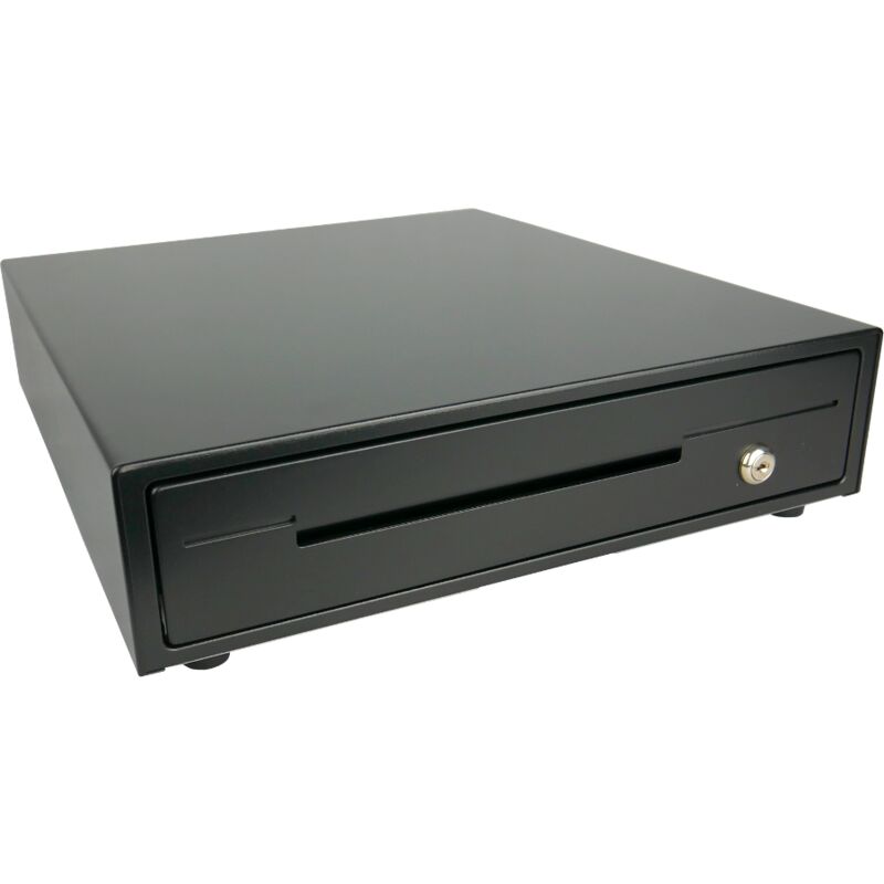 Tiroir-caisse à 4 compartiments, spacieux et solide, tiroir-caisse, moyen, coloris noir HD-KW33