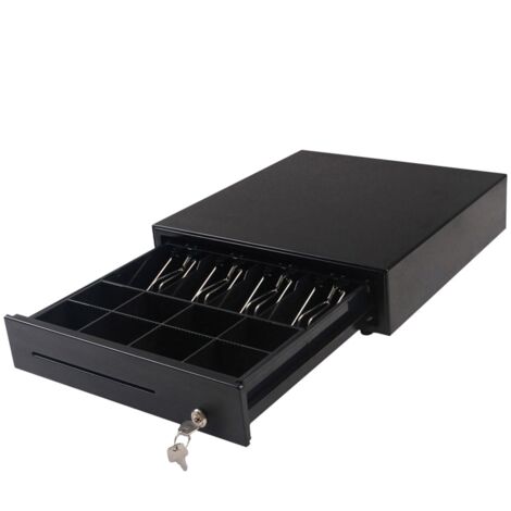 Tiroir-caisse moyen sous plan avec insert amovible, acier épais, pour argent, HD-KR35