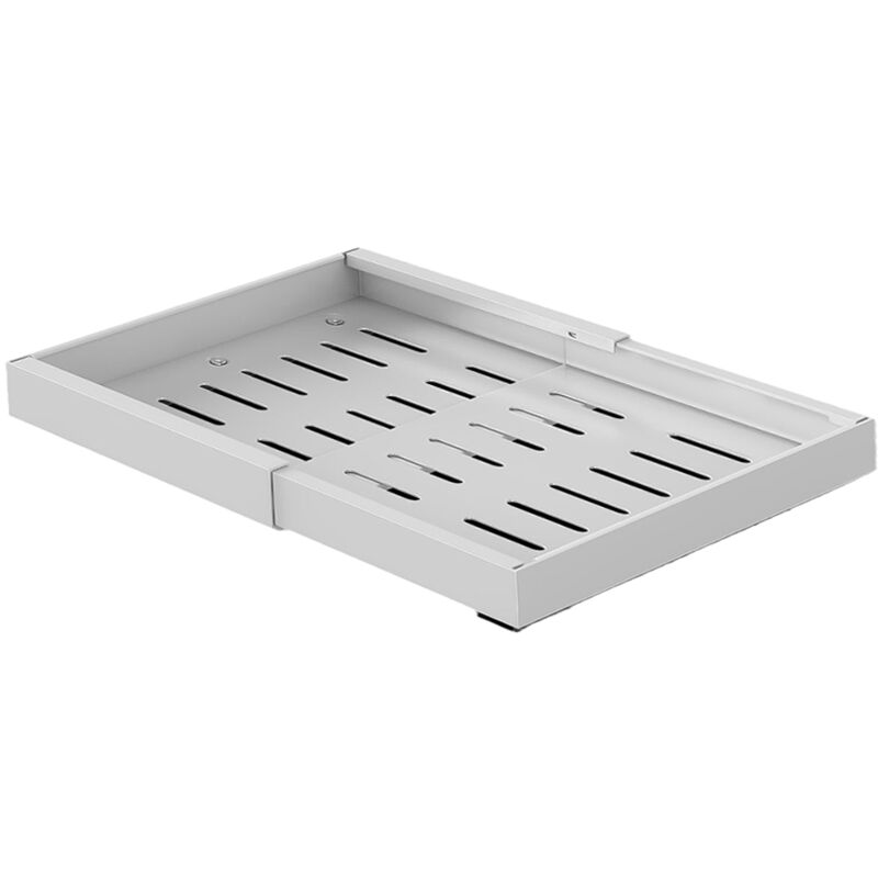 Tiroir Coulissant Cuisine, Etagere Rangement Cuisine Telescopique pour Armoires de Cuisine, Salon, Maison Aucun Perçage Requis, Blanc