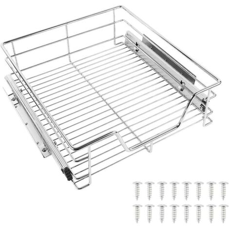 Tiroir Coulissant Cuisine pour Placard, à Mailles Métal Sous évier Rangement Organiseur, Panier de (2pcs-56cm) 2pcs-56cm -