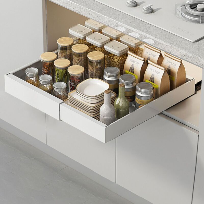 Largeight - Tiroir Coulissant Cuisine Tiroir Coulissant Adhesif Tiroir Coulissant Extensible Cuisine (32-53 cm) Tiroir Coulissant Cuisine Adhesif Pas