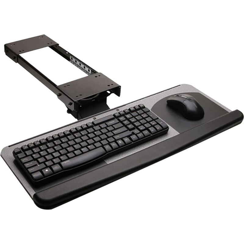 Tiroir de clavier extensible pour clavier, inclinable, extensible, support de clavier sous le bureau 65 x 25,5 cm