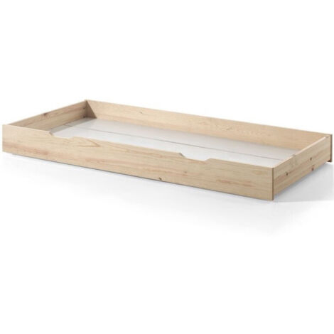 Tiroir de lit 90x190 cm pin massif clair Kali