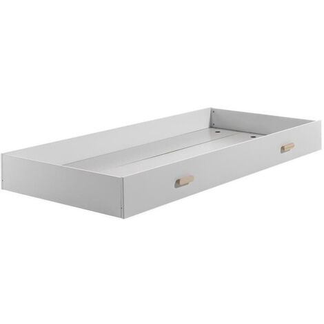 Tiroir de lit 90x200 cm bois laqué blanc Kiddy