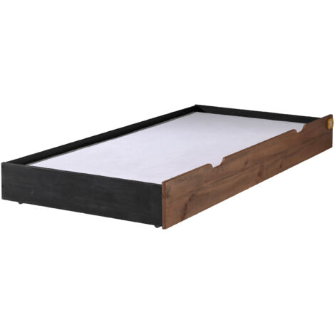 Tiroir de lit bois foncé Alex 90x190 cm