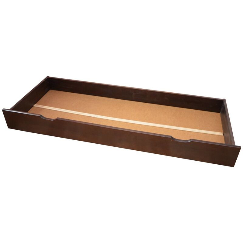 Tiroir de lit thomas 200 cm en pin massif foncé