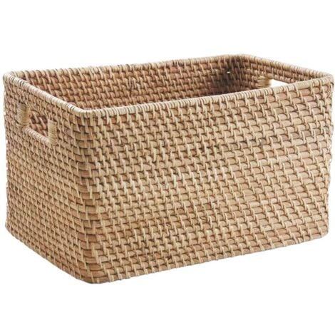 Tiroir de rangement en rotin naturel