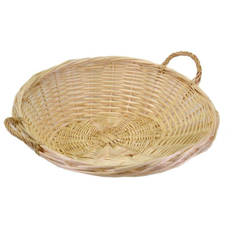 Webmarketpoint - Panier vallo rond en osier naturel avec poignées cmø51/56h19