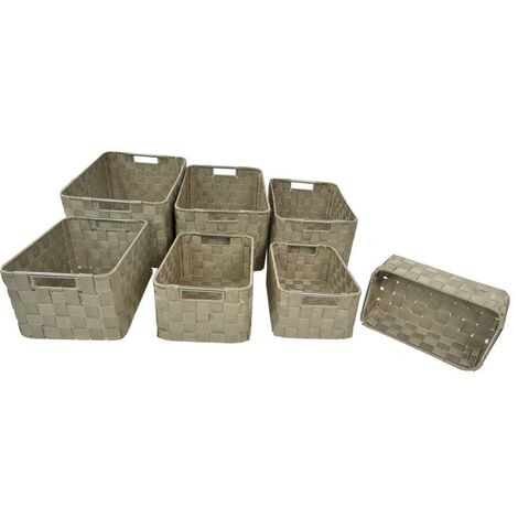 Tiroir en polyester taupe 1-7 cm38x28h21