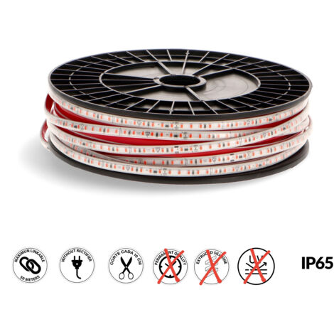Tiroir LED 220VAC SMD2825 Ecofast 10W/m IP65 - 50 mètres Vert - Ledme - LM2655