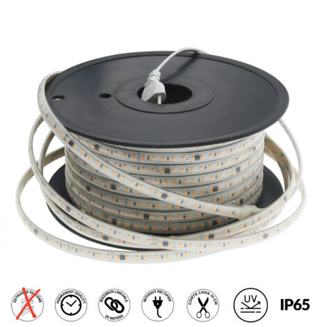 Tiroir LED 220VAC SMD2835 Bergame 12W/m IP65 - 50 mètres 2300K - Ledme - LM2348