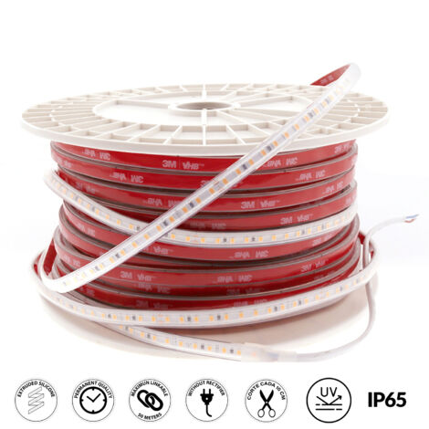 Tiroir LED 220VAC SMD2835 ProStrip 12W/m IP65 - 50 mètres 4000K - Ledme - LM2612