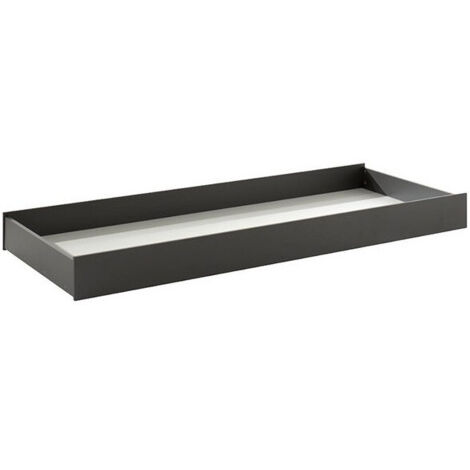 Tiroir lit bois hêtre gris anthracite London 90x190cm