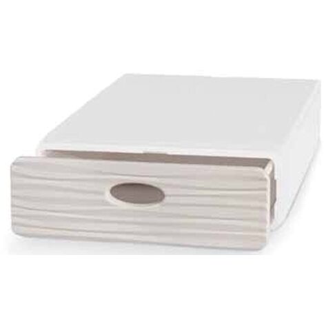 Tiroir MiniQbox en plastique 28x40x h 9cm – Accès facile avec tiroir coulissant – Pour rangement objets divers – Domoliving