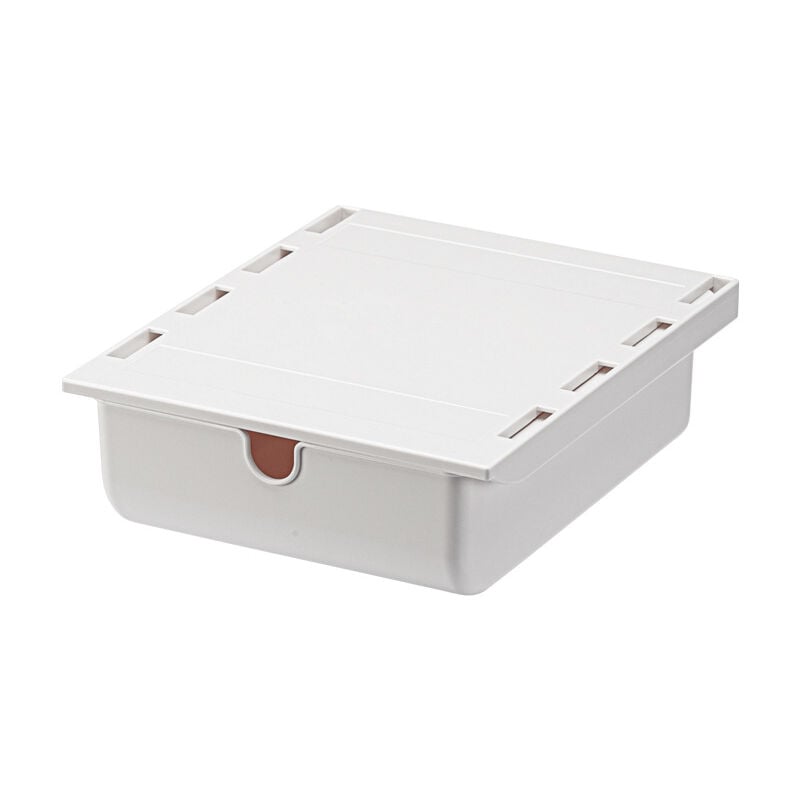 Tiroir sous le bureau(Blanc), boîte de rangement pour organisateur de tiroir Mini, organisateur de tiroir adhésif pour bureau, boîte de tiroir cachée