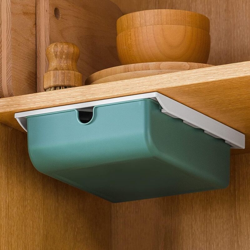 Tiroir sous le bureau, tiroir caché autocollant sous la table, boîte de rangement de bureau