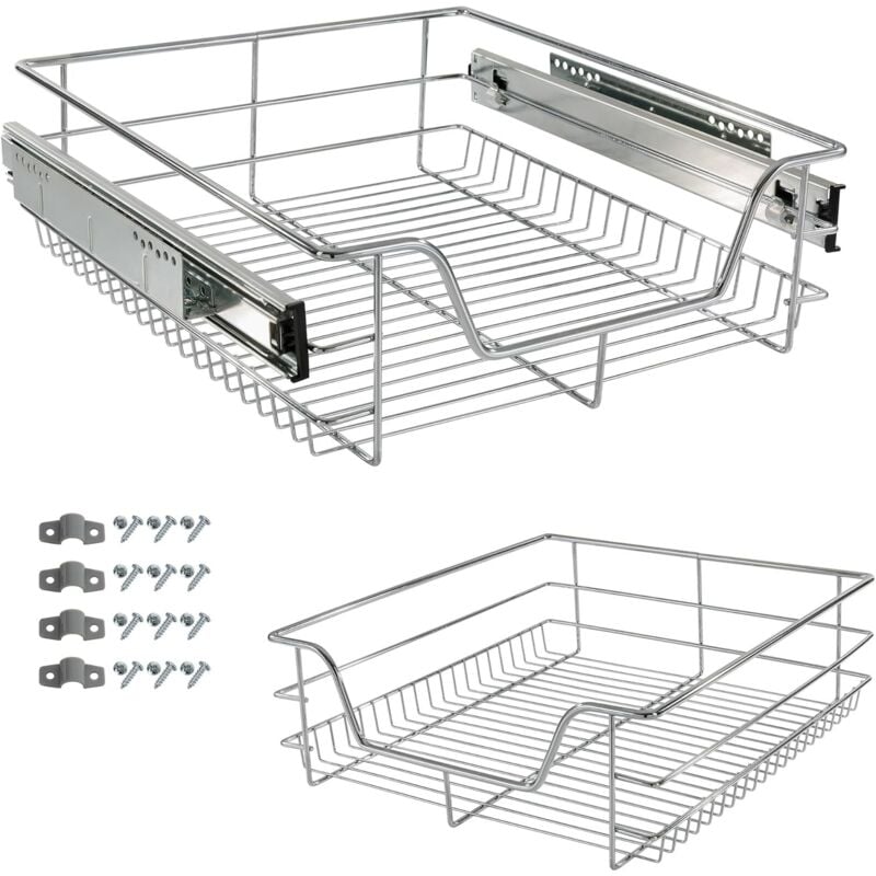 Arebos - Tiroir Télescopique Tiroir De Cuisine Tiroir Suspendu Tiroir Coulissant 50 Cm