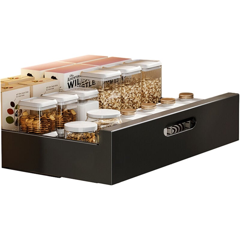 Tiroir télescopique, organiseur de placard extensible avec film adhésif fixé, organisateur d'armoire extensible, organisateur d'armoire en métal, 40