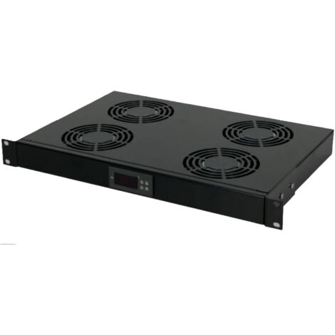 Tiroir ventilé avec 4 ventilateur + thermostat, 1 unité pour coffret et baie 19"