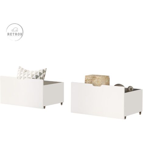 Tiroirs de rangement pour lit d'enfant – Bois massif – Profondeur 30 cm – Design fonctionnel et esthétique – Solution de rangement pratique