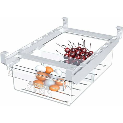 Tiroirs de réfrigérateur,bacs de rangement pour réfrigérateur coulissant,boîte de rangement pour réfrigérateur,Boîte carrée de légume de fruit congelé clair de cuisine de récipient de stockage d'oeufs