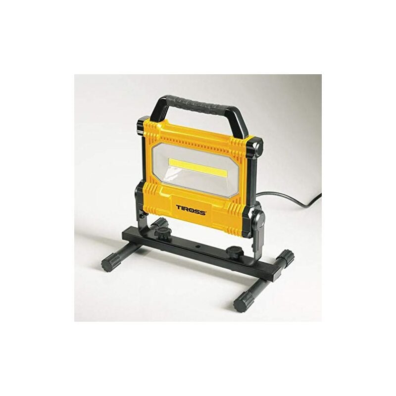 Tiross TS1847 - Projecteur à LED (30 W, 3000 lm, 5 m de câble, IP54, résistant aux éclaboussures, intérieur et extérieur)
