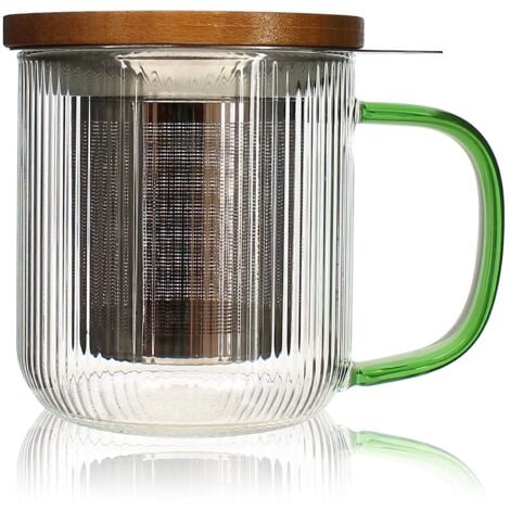 OGO LIVING Tisanière en verre et anse 300ml, KARL