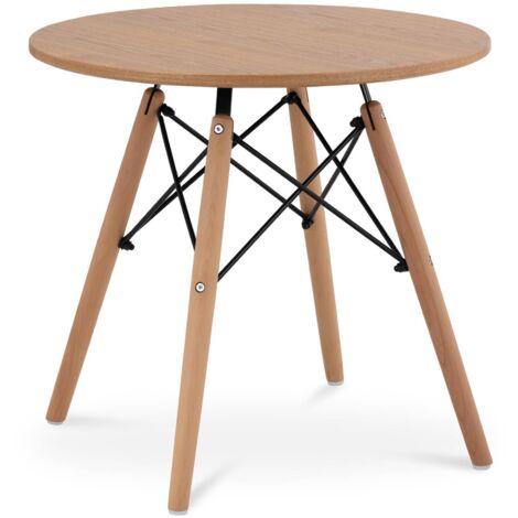 Tisch Beistelltisch Couchtisch Beistelltisch MDF-Platte Ø 60 cm Höhe: 56 cm - Weiß, Silbern, Grau