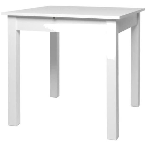 Tisch Esszimmertisch Küchentisch Coburg weiß 80 x 80 cm ausziehbar auf ca. 120 cm