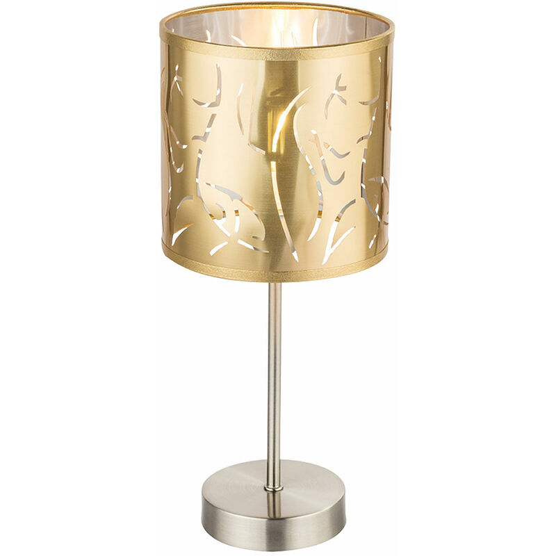 Etc-shop - Tisch Leuchte gold Fernbedienung Lese Nacht Licht Lampe dimmbar im Set inkl. RGB LED Leuchtmittel
