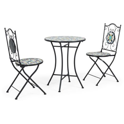 Tisch mit 2 klappbaren Stühlen Positano 120x70x75