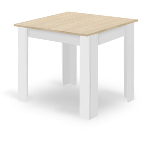 Tisch NP 80x80 Sonoma Eiche + Weiß