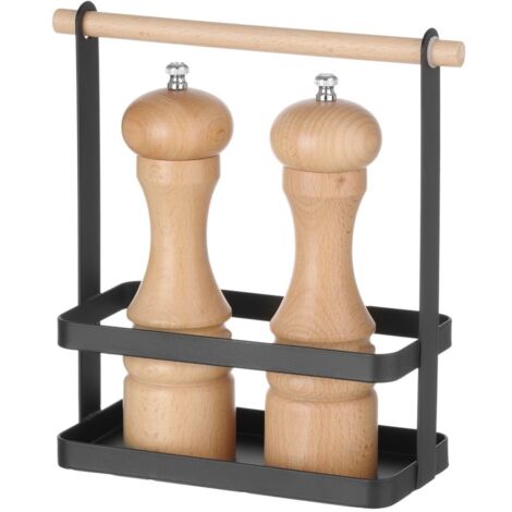 Tisch-Organizer Besteckkorb mit Holzgriff 14x10,5x19 cm - Hendi 427064