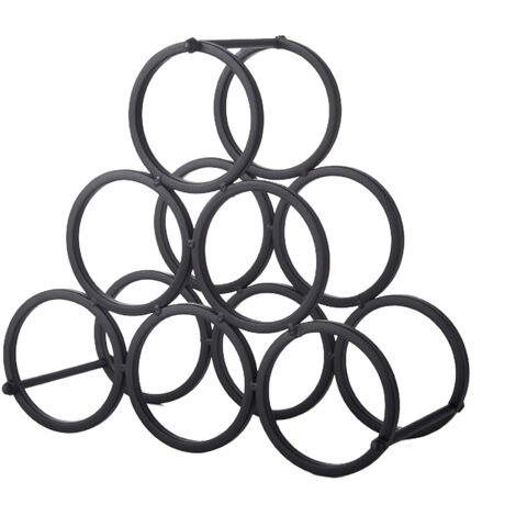 Tisch-Weinregal aus Eisen [Regal 31 x 31 cm], schwarz, abnehmbar, für die Dekoration von Zuhause und Bar
