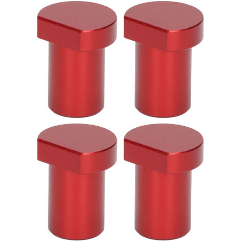 Tischbegrenzungsblöcke für die Holzbearbeitung, multifunktionale Werkbank, Bremsanschläge, 20 mm Durchmesser, schwarzes Profi-Zubehör, 4 Stück (rot)