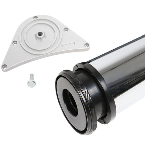 Tischbein Chrom glänzend 80mm Durchmesser Höhe 1100 mm Tischfuß Möbelfuss Metall