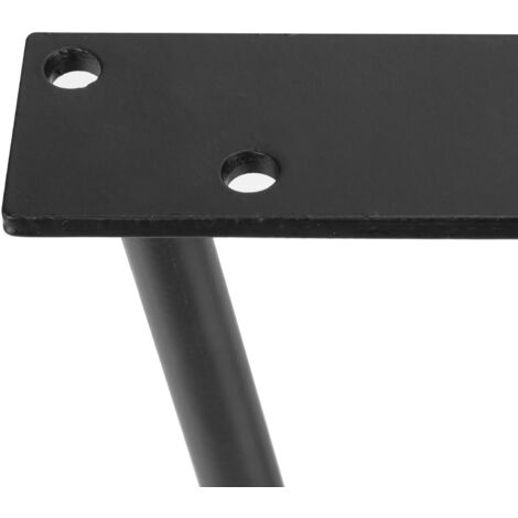[Tischbeine] Schlichte, schmiedeeiserne Haarnadel-Tischbeine mit Protektoren, 4 Stück, 20 cm, für Heimwerkerprojekte