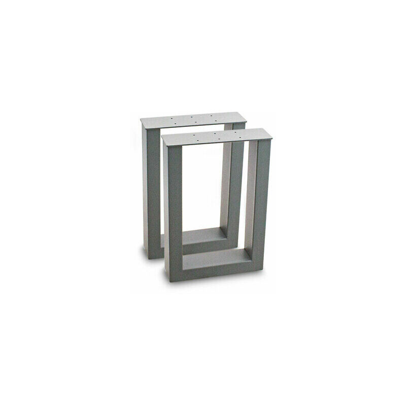 Tischbeine Tischkufen Tischgestell Tischuntergestell Stahl Metall Eckig (30x43, Grau)