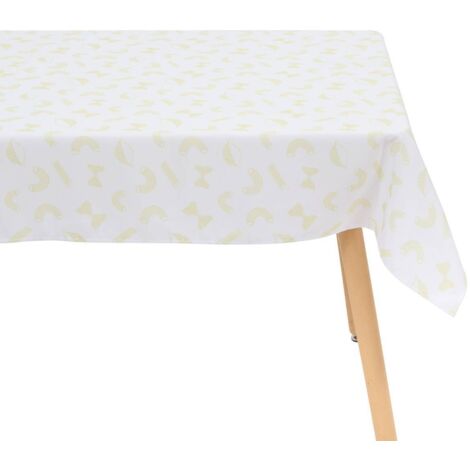 Tischdecke Della pasta 240x140cm gelb mit Nudeln bedruckt - Atmosphera créateur d'intérieur