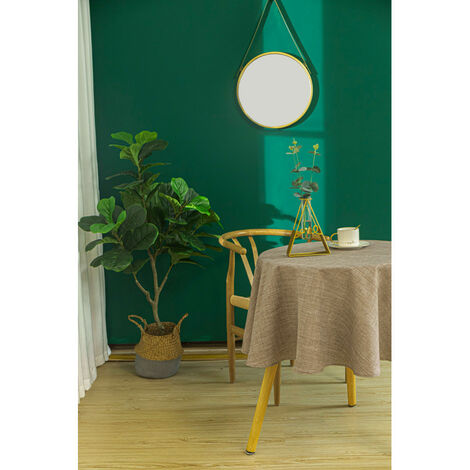 Tischdecke fleckabweisend uni taupe rund 160 cm