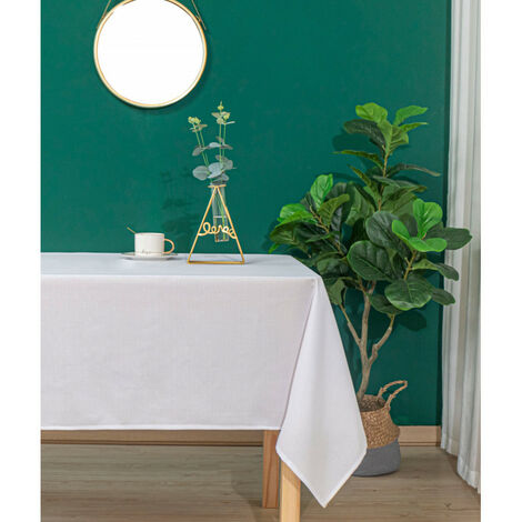 Tischdecke fleckenabweisend rechteckig weiß