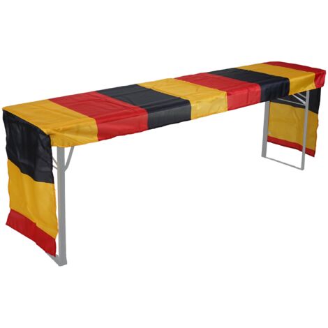 Tischdecke für Bierzeltgarnitur HHG-223, Biertischhusse Tischhusse, Deutschland WM EM 360x73cm
