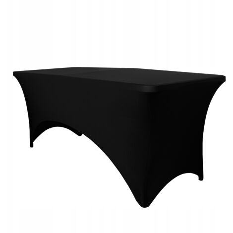 Tischdecke für Gartentisch, 180 cm, schwarz, elastisch