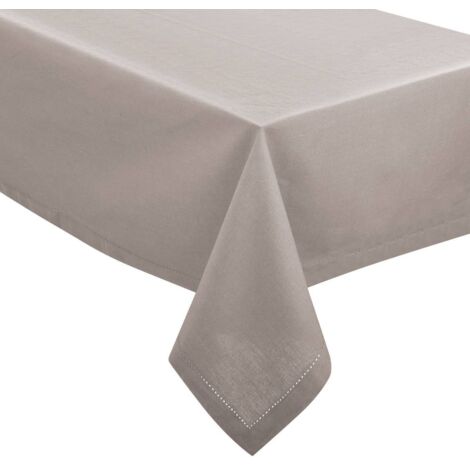 Tischdecke Jane - Chambray-Baumwolle - hellgrau 140 × 240 cm