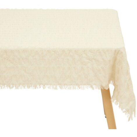 Tischdecke Ysel 150x250cm warmweiß aus Baumwolle - Atmosphera créateur d'intérieur