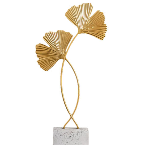 Tischdekoration aus vergoldetem Eisen in Baumform, handgefertigtes Ornament für den Innenbereich, 28 x 14 cm