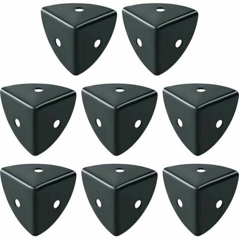 Tischeckenschutz, 8 Stück, schwarzer Aluminium-Eckmöbeleckenschutz, geeignet für Möbelschutz, Dekoration, Antikollision und Bruchschutz, EBJ025B-8P FLITI