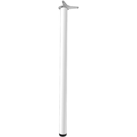 Tischfuß zylindrisch Tischbein ø 60mm Möbelbein L 1100mm, Stahl weiß lackiert