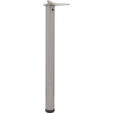 Tischfuß zylindrisch Tischbein ø 60mm Möbelbein L 700mm, Edelstahl Effekt