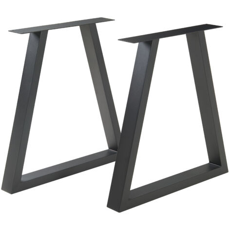 Tischgestell 2er Set Greiling 72x70cm Schwarz [en.casa]